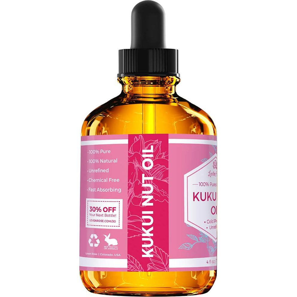 Aceite de Nuez Kukui Leven Rose 118 ml - Hidratante Facial y Capilar