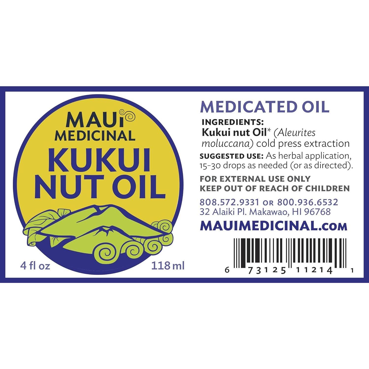 Aceite de Nuez Kukui 118ml Maui Medicinal Herbs
