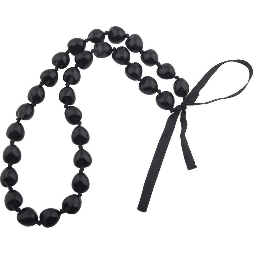 Collar de nuez Kukui KUIYAI con cuentas de corazón 68.5 cm