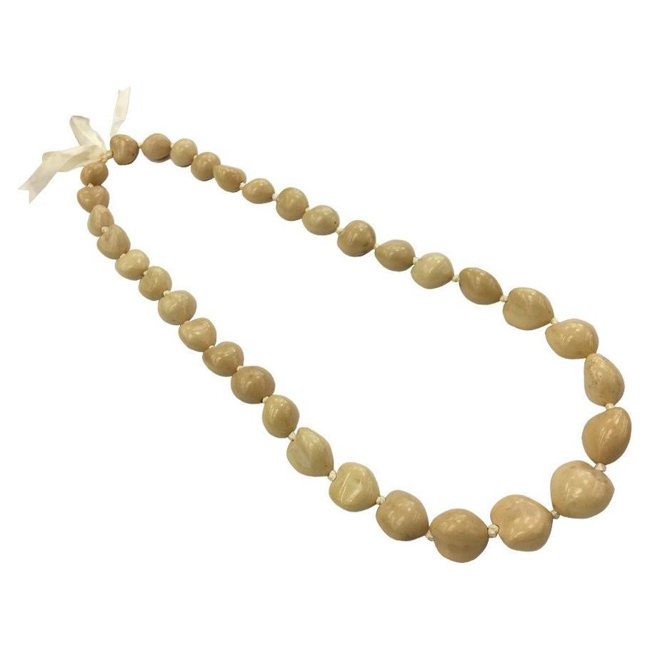 Collar de Nuez Kukui Rubio - Artesanía Hawaiana - 0.45 kg