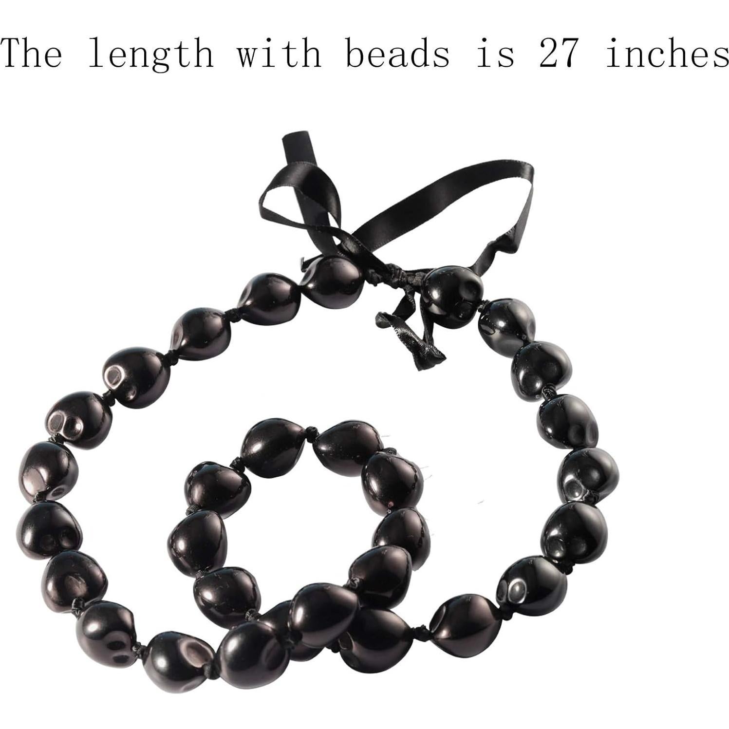 Collar de nuez kukui BNQL con lazo de cinta 68.58 cm