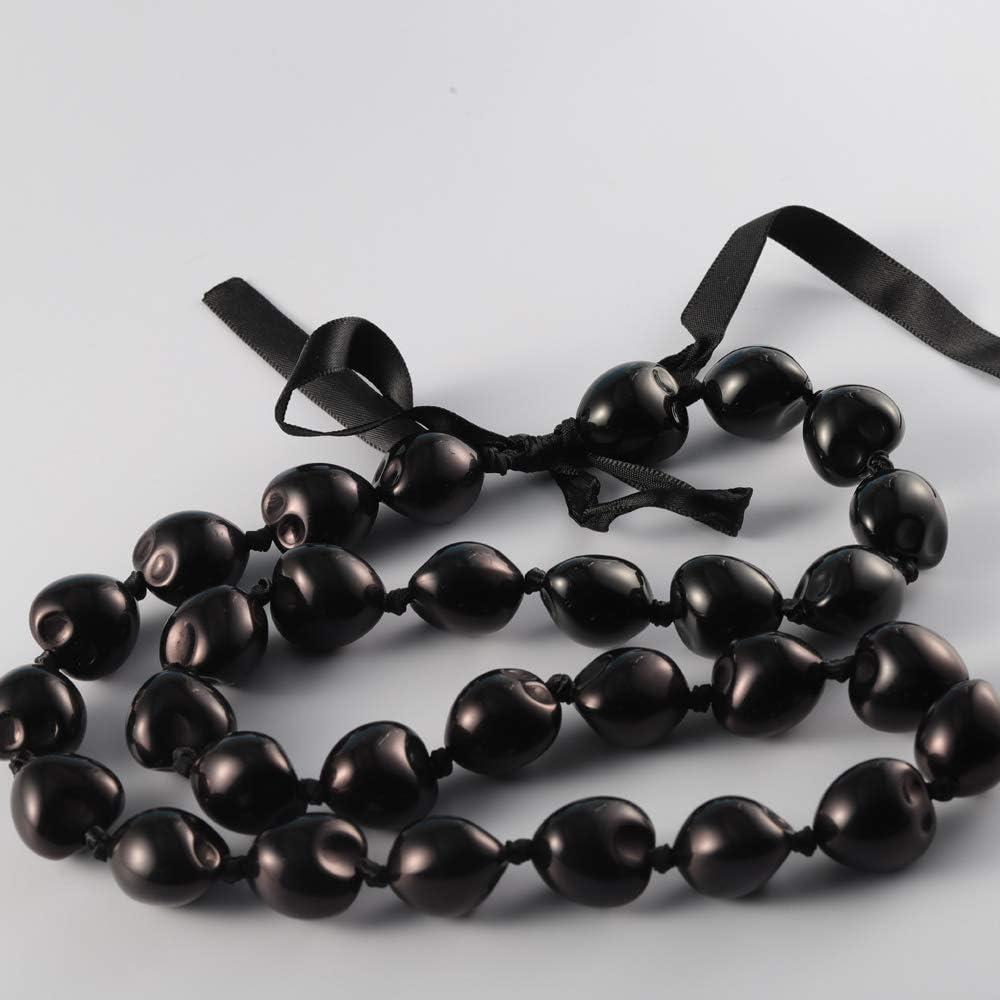 Collar de nuez kukui BNQL con lazo de cinta 68.58 cm