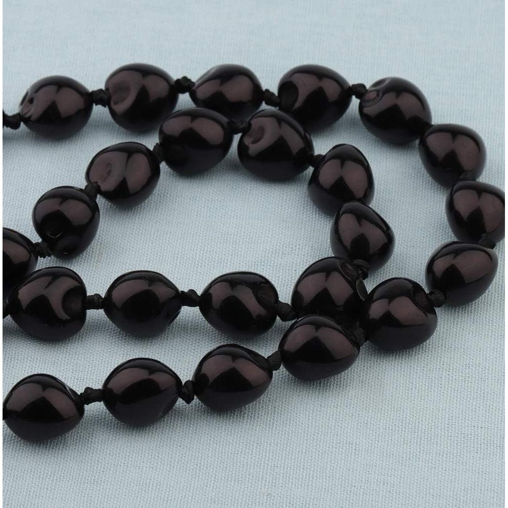 Collar de nuez kukui BNQL con lazo de cinta 68.58 cm