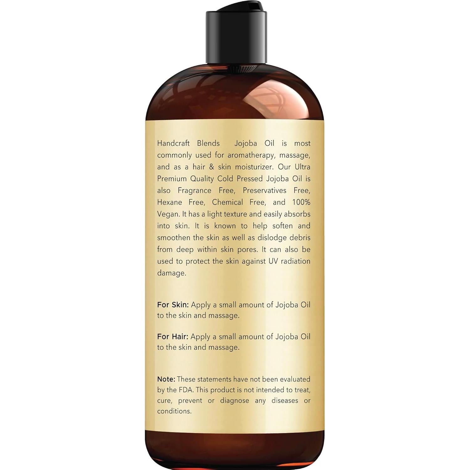 Aceite de Jojoba Handcraft Blends 473 ml - 100% Puro y Natural