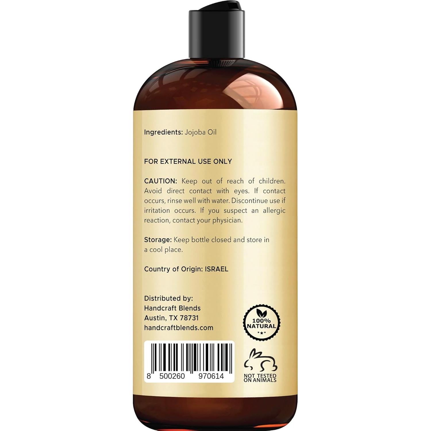 Aceite de Jojoba Handcraft Blends 473 ml - 100% Puro y Natural