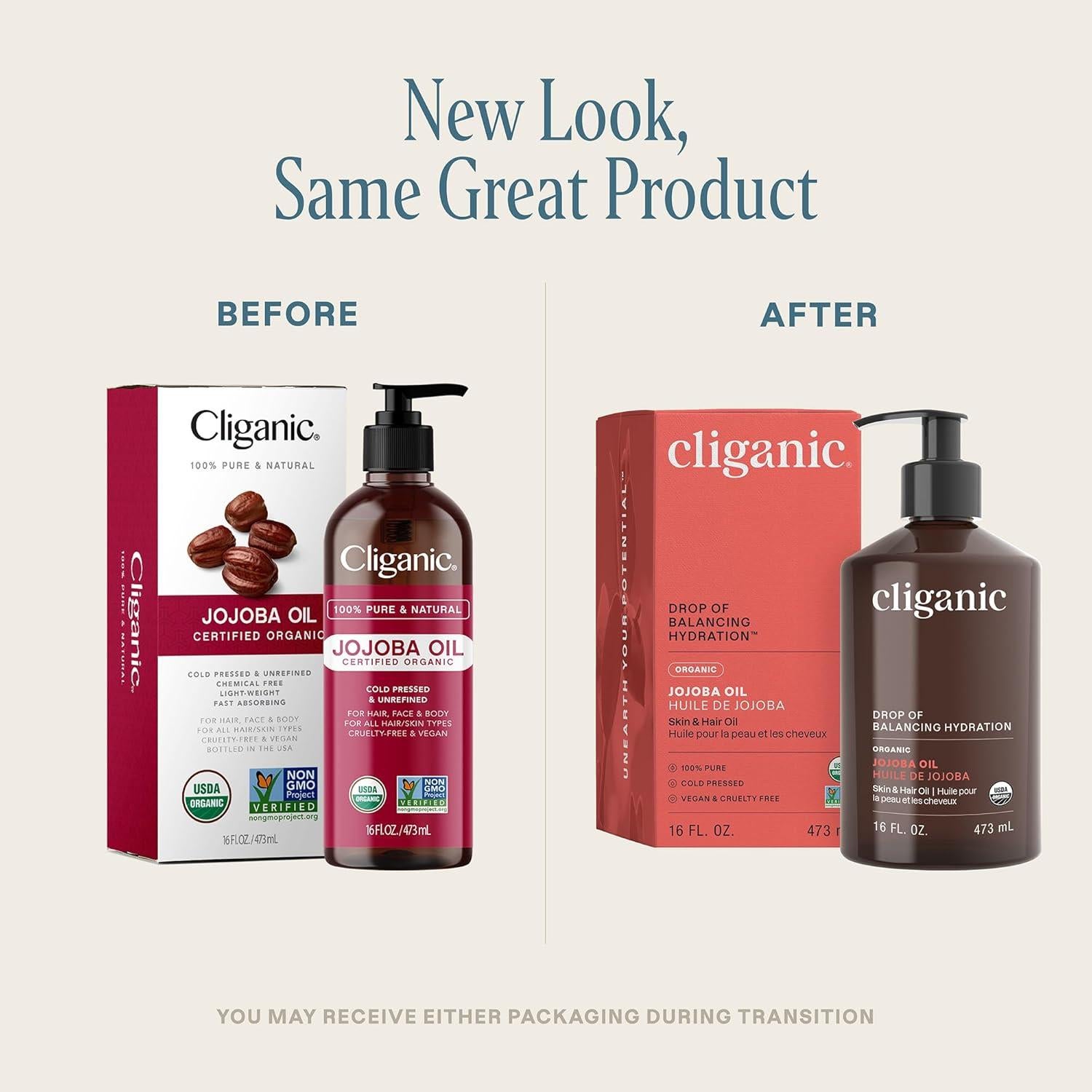 Aceite de Jojoba Orgánico Cliganic 450ml 100% Puro Hidratante