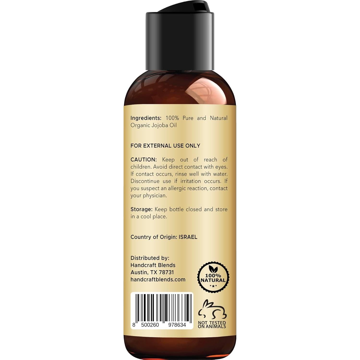 Aceite de Jojoba Orgánico Handcraft Blends 118 ml - Puro y Natural