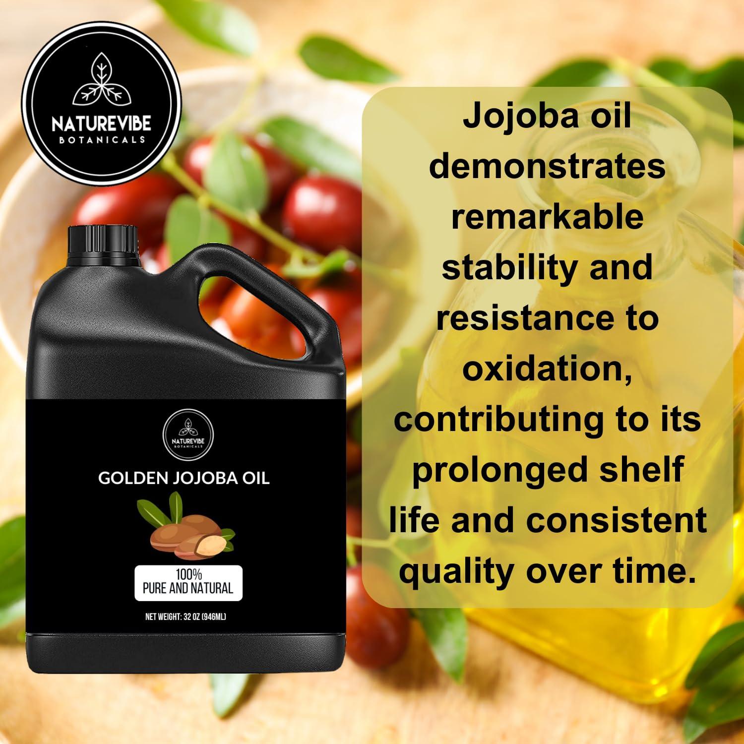 Aceite de Jojoba Naturevibe Botanicals 946 ml 100% Puro y Natural