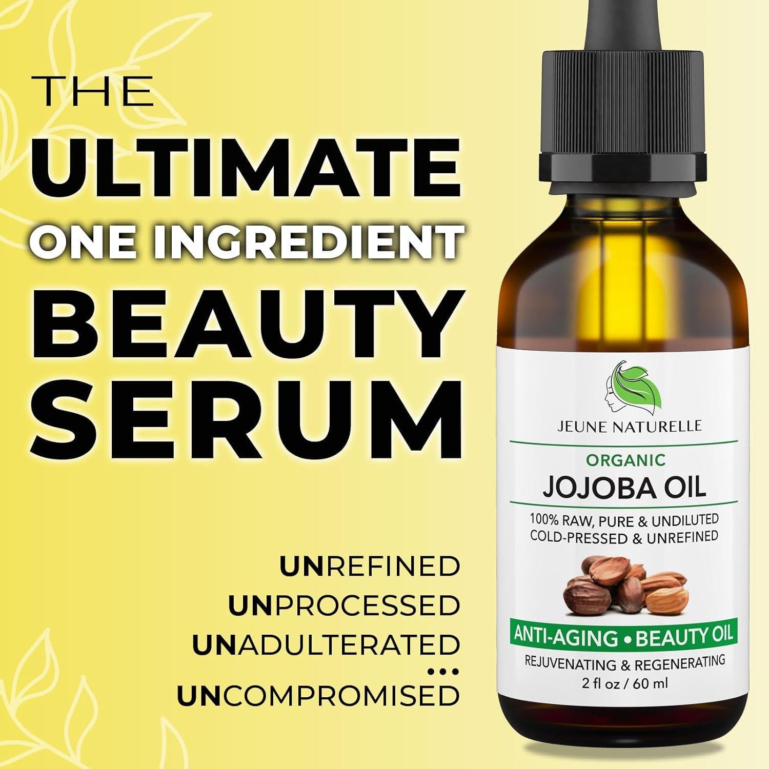 Aceite de Jojoba Orgánico Jeune Naturelle 59 ml - Puro y Sin Refinar