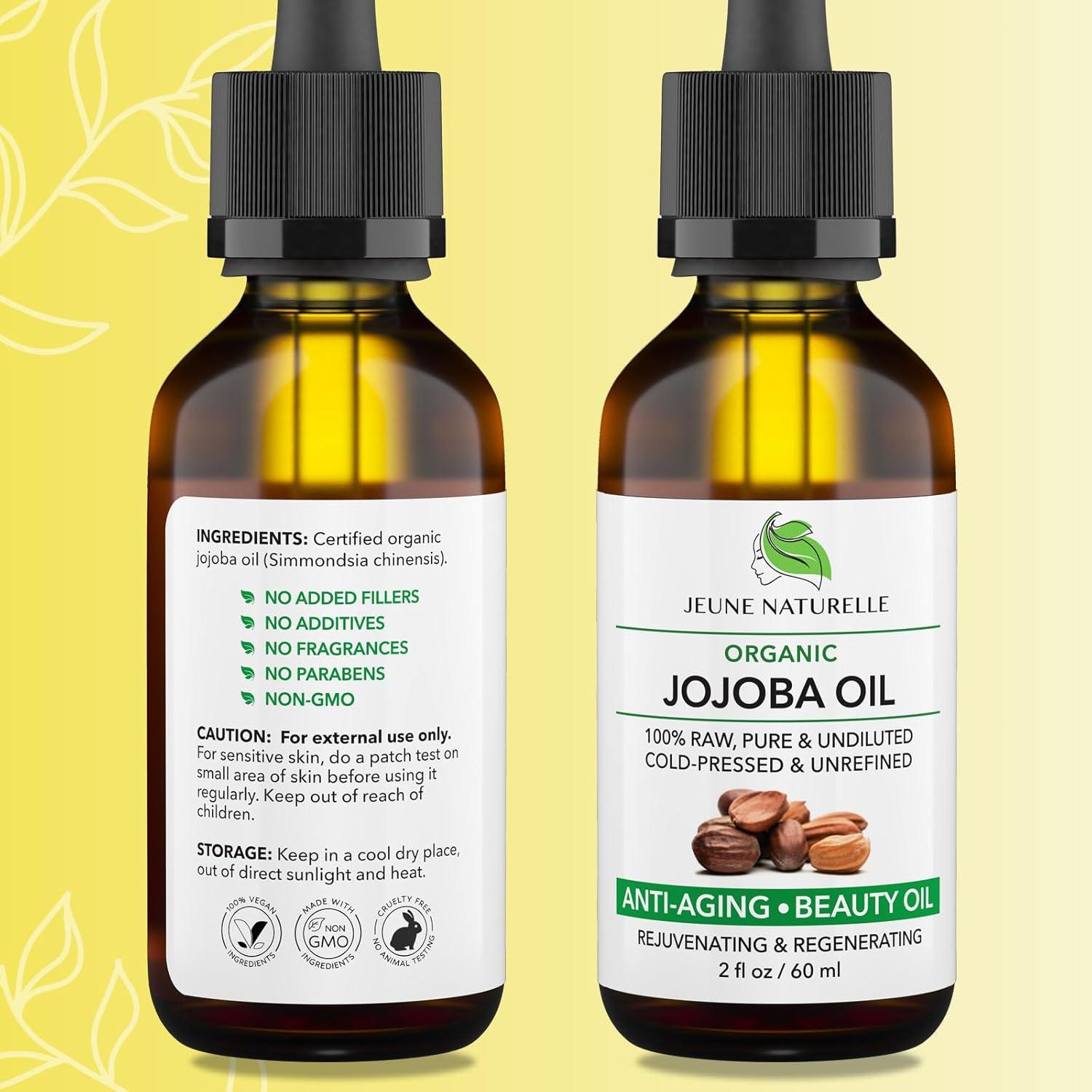 Aceite de Jojoba Orgánico Jeune Naturelle 59 ml - Puro y Sin Refinar