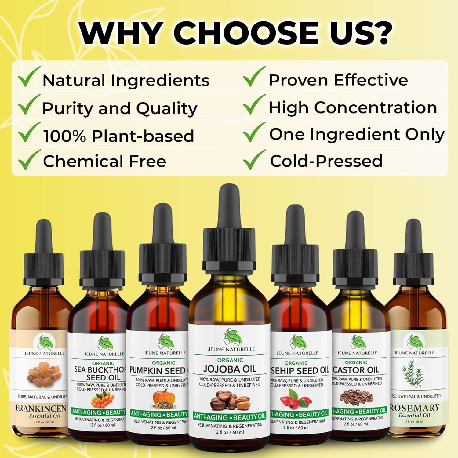 Aceite de Jojoba Orgánico Jeune Naturelle 59 ml - Puro y Sin Refinar