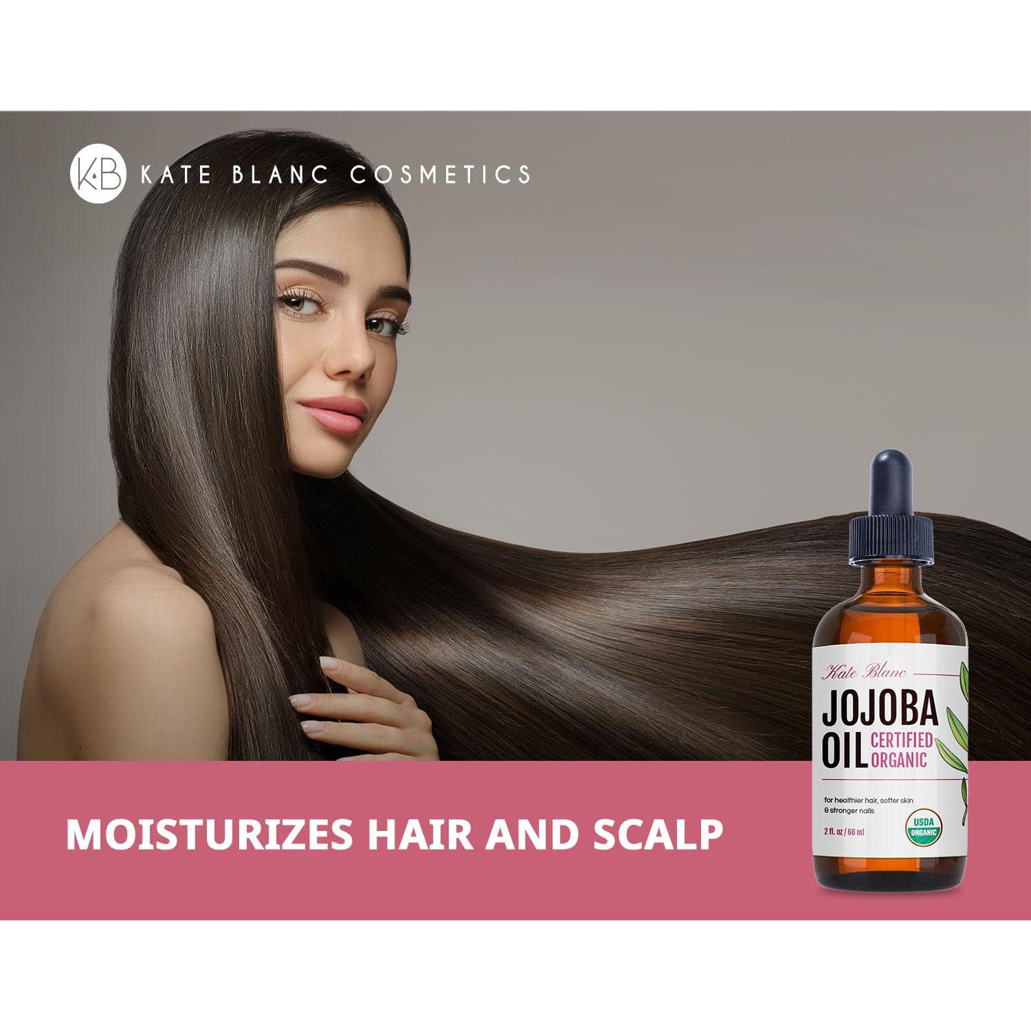 Aceite de Jojoba Orgánico Kate Blanc 59ml - Hidratante Facial y Capilar