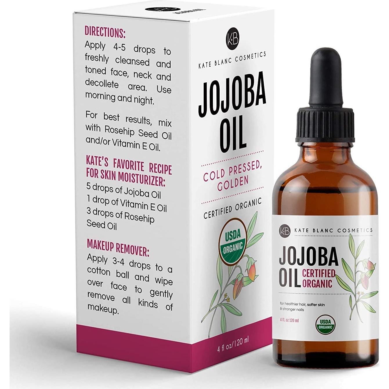 Aceite de Jojoba Orgánico Kate Blanc 59ml - Hidratante Facial y Capilar