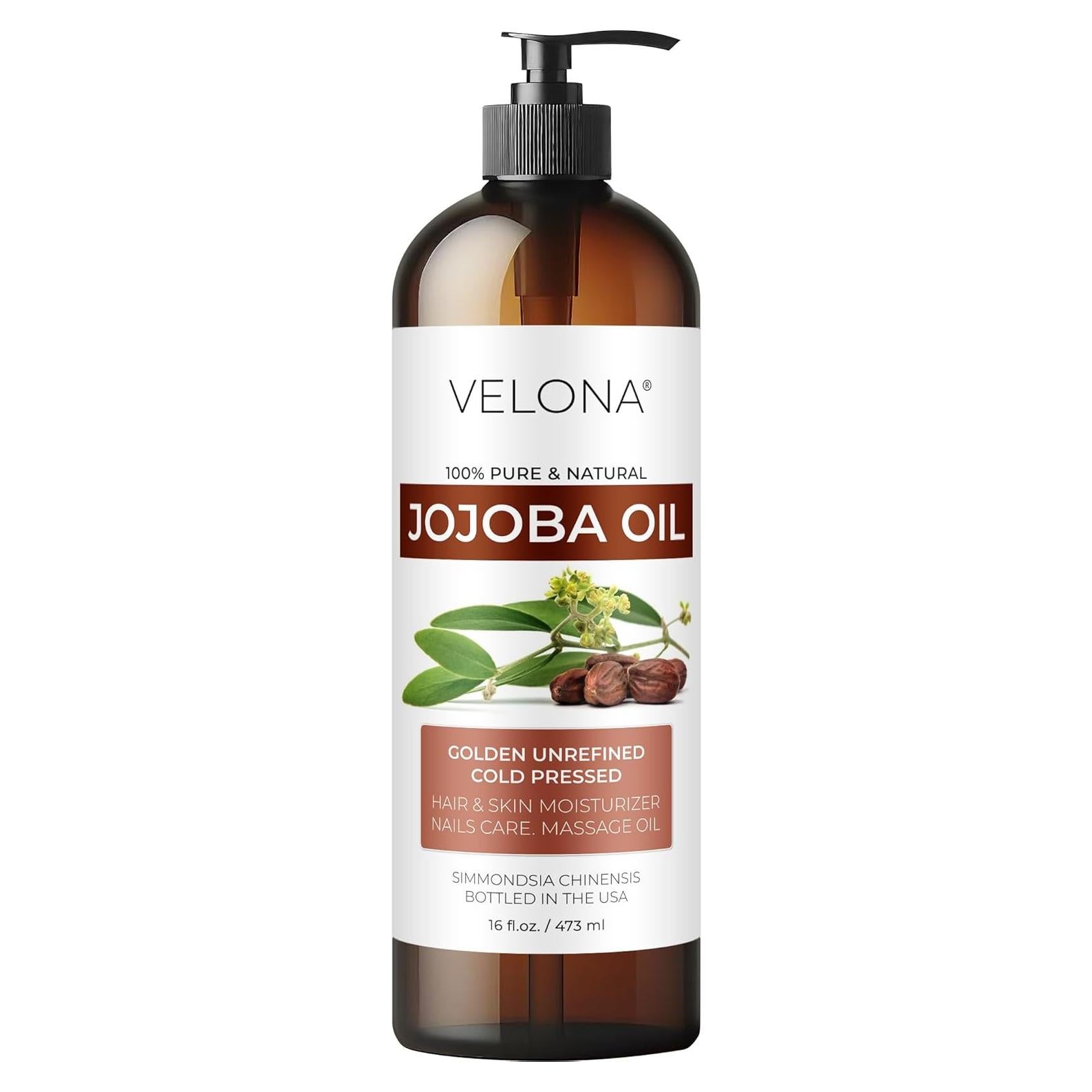 Aceite de Jojoba 100% Puro Velona 473ml Prensado en Frío
