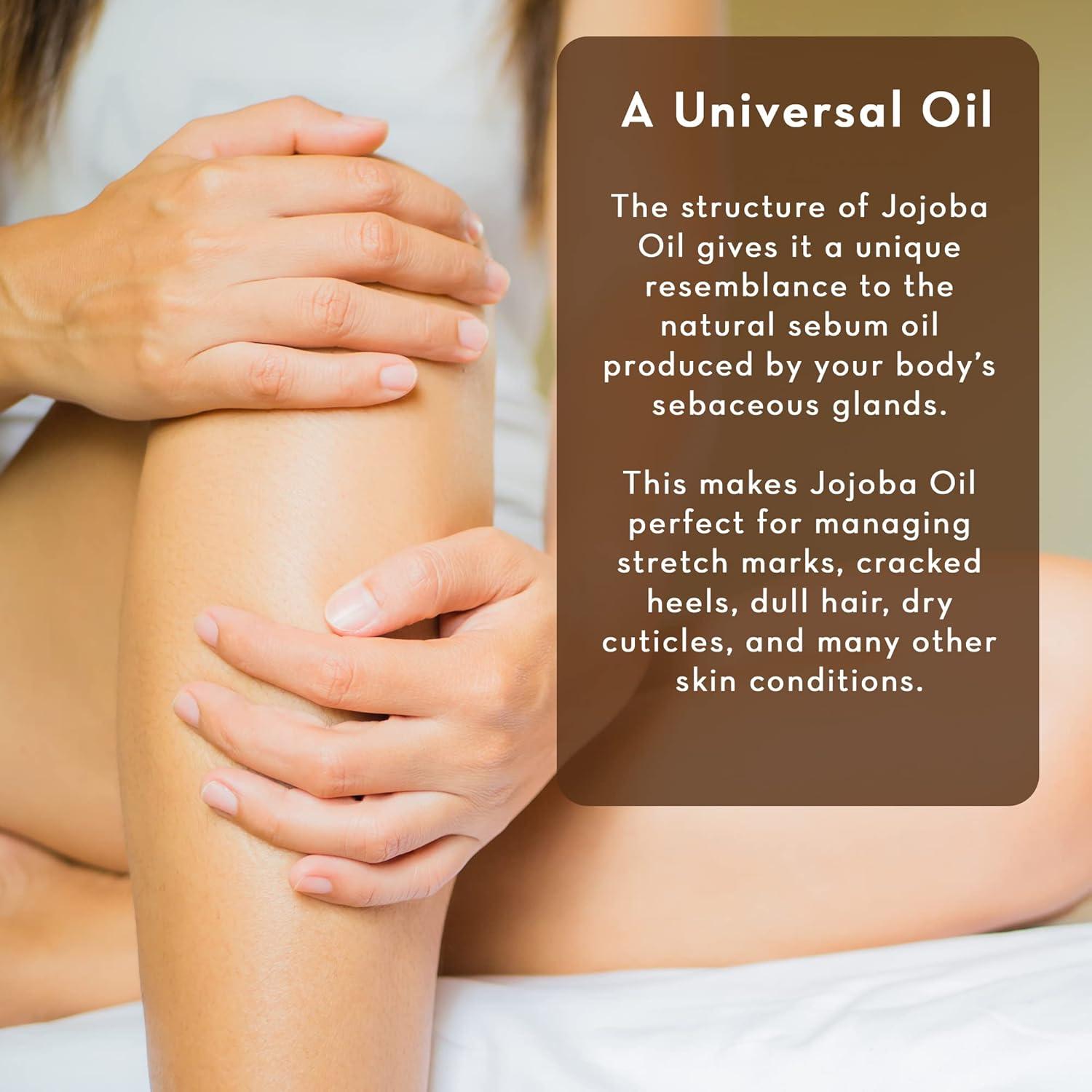 Aceite de Jojoba Orgánico Pure Body Naturals 118 ml - Puro y Prensado en Frío