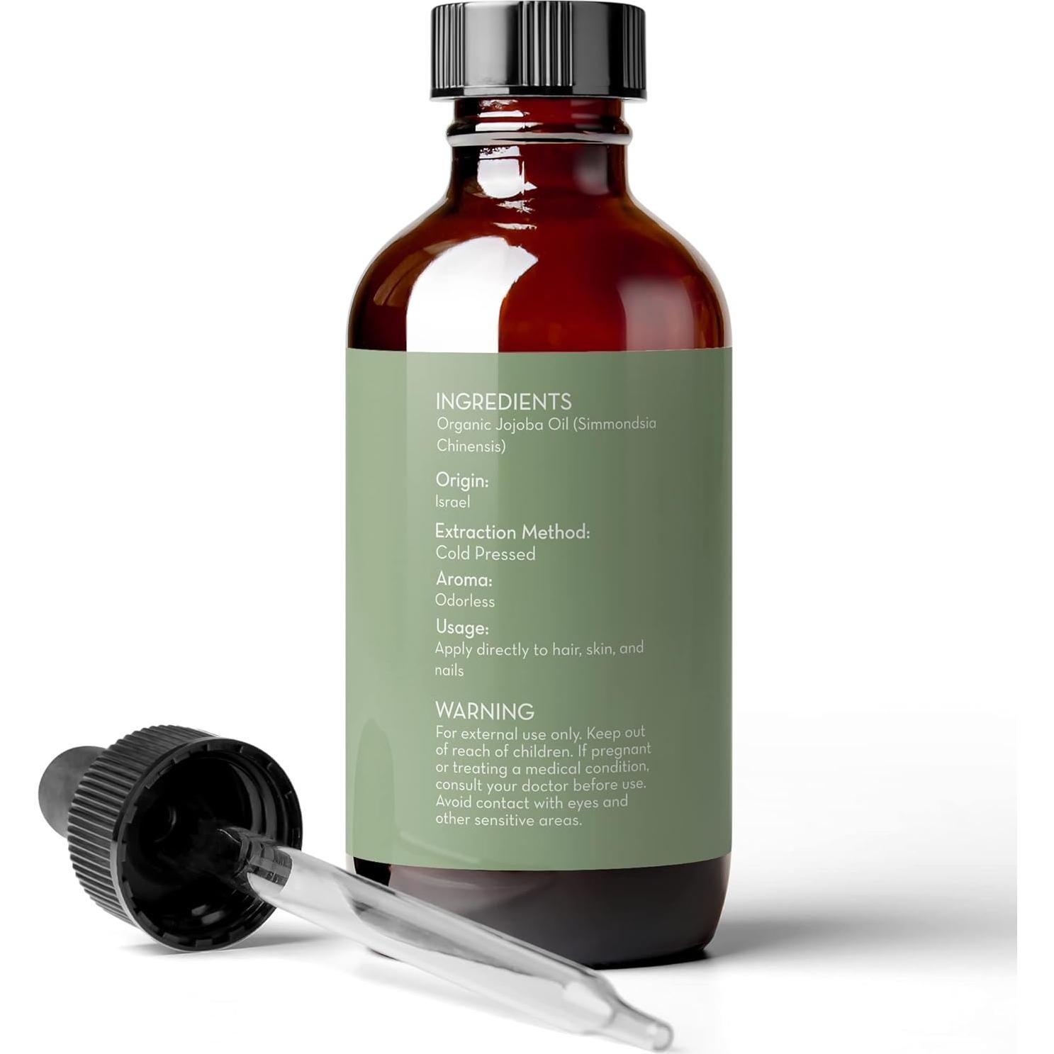 Aceite de Jojoba Orgánico Pure Body Naturals 118 ml - Puro y Prensado en Frío