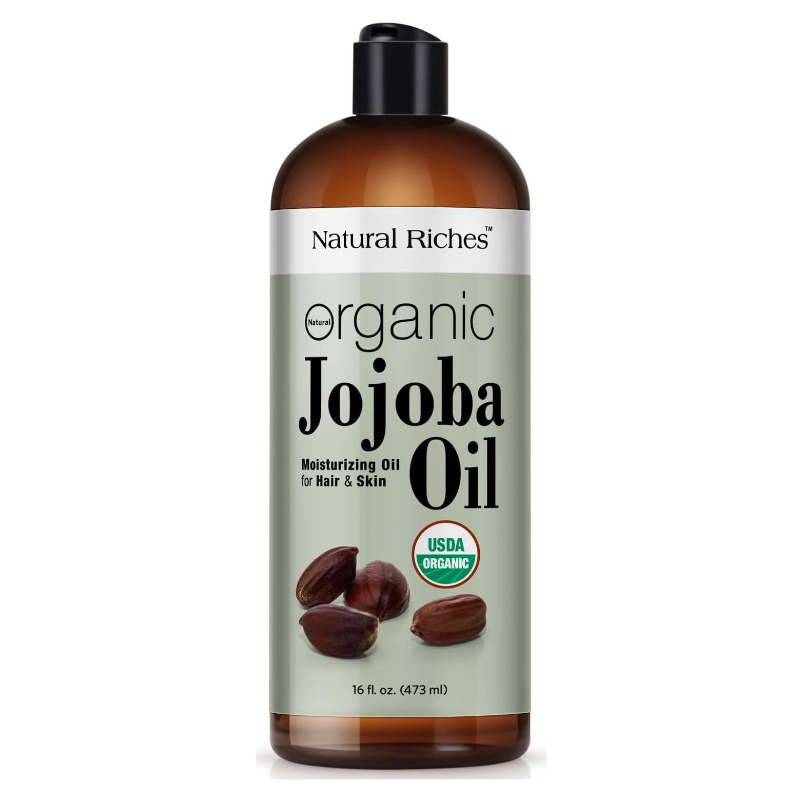 Aceite de Jojoba Orgánico Natural Riches 473 ml Hidratante