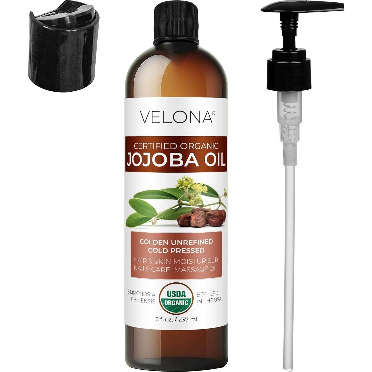 Aceite de Jojoba Orgánico Velona 236ml Prensado en Frío