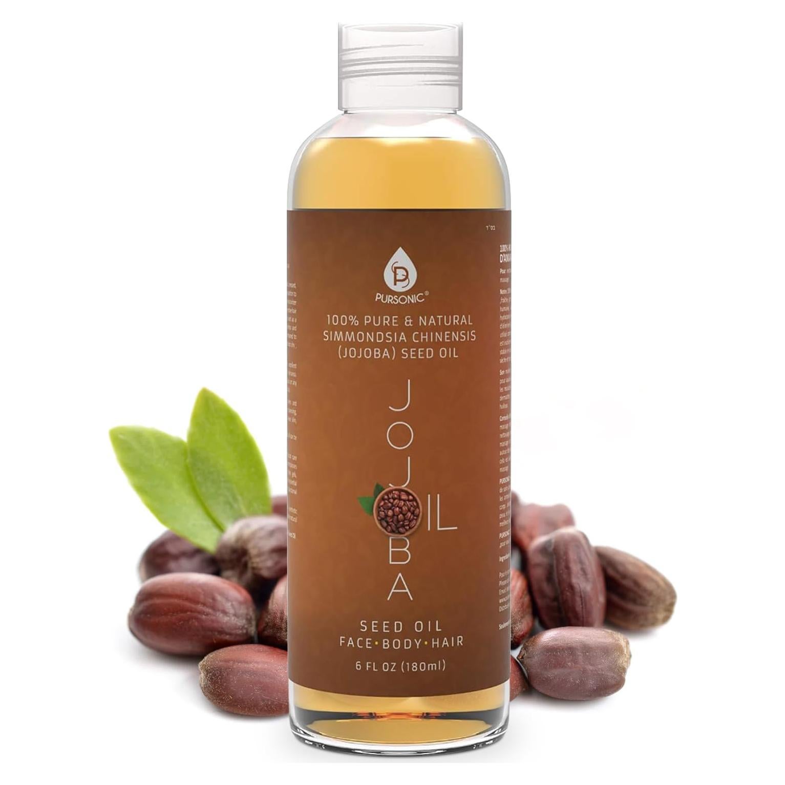 Aceite de Jojoba Puro Pursonic 170 ml - Hidratante Natural