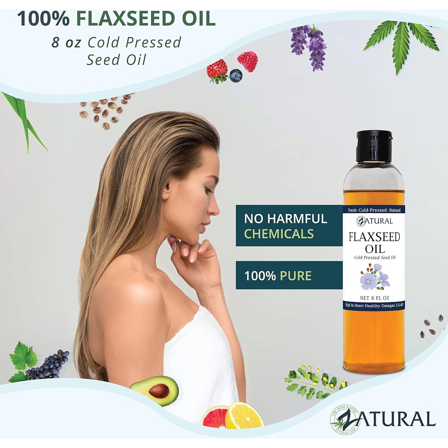 Aceite de Semilla de Lino Zatural 227g Prensado en Frío Omega-3