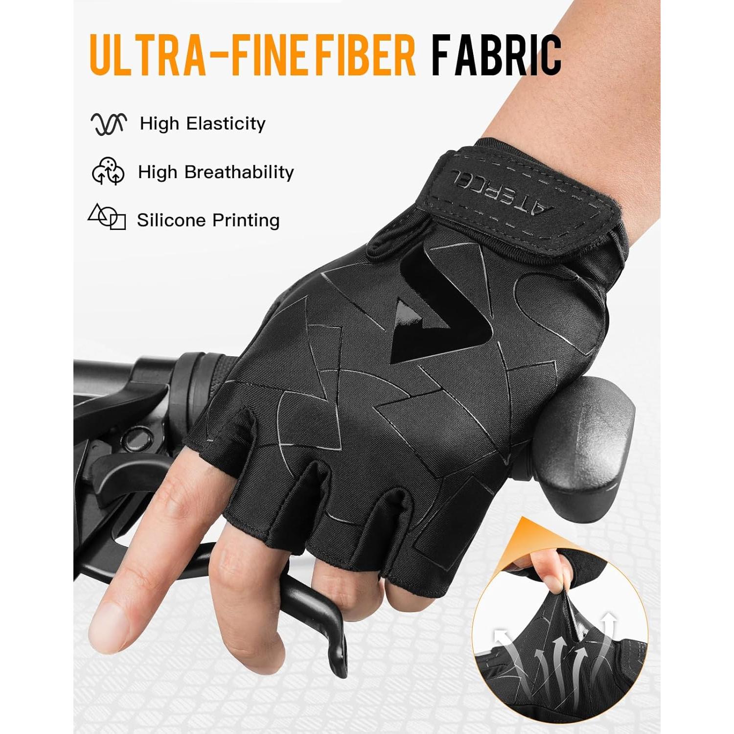 Guantes de Ciclismo ATERCEL CCG01 Negros para Hombres