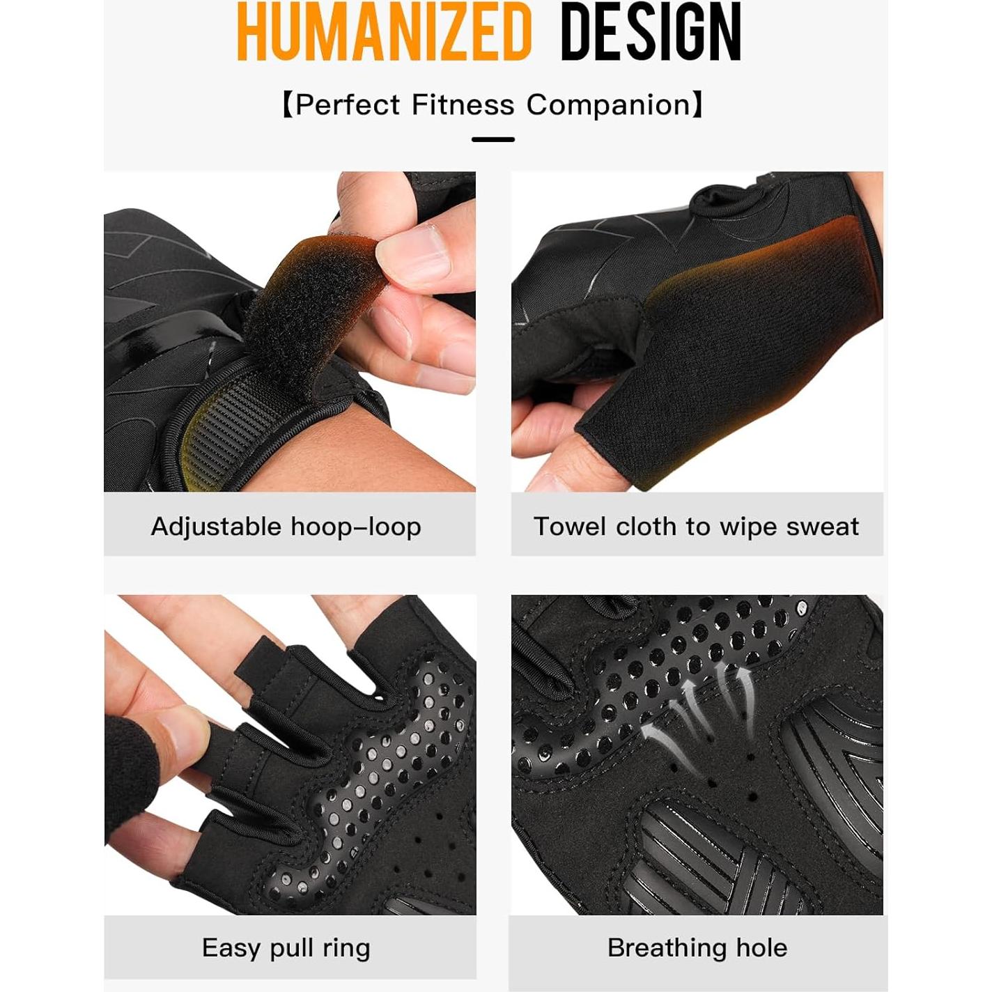 Guantes de Ciclismo ATERCEL CCG01 Negros para Hombres