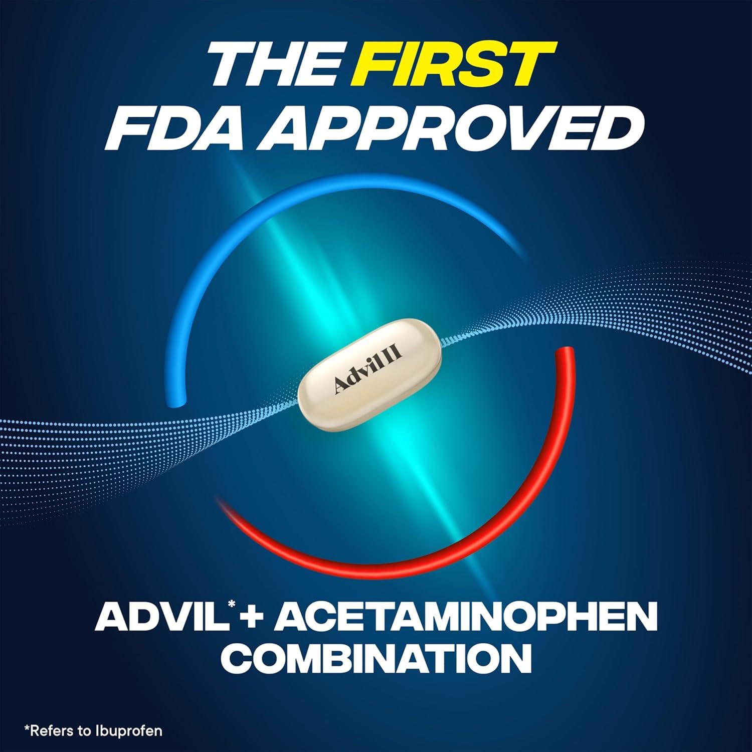 Advil Acción Dual 144 Tabletas Recubiertas 250 Mg Ibuprofeno