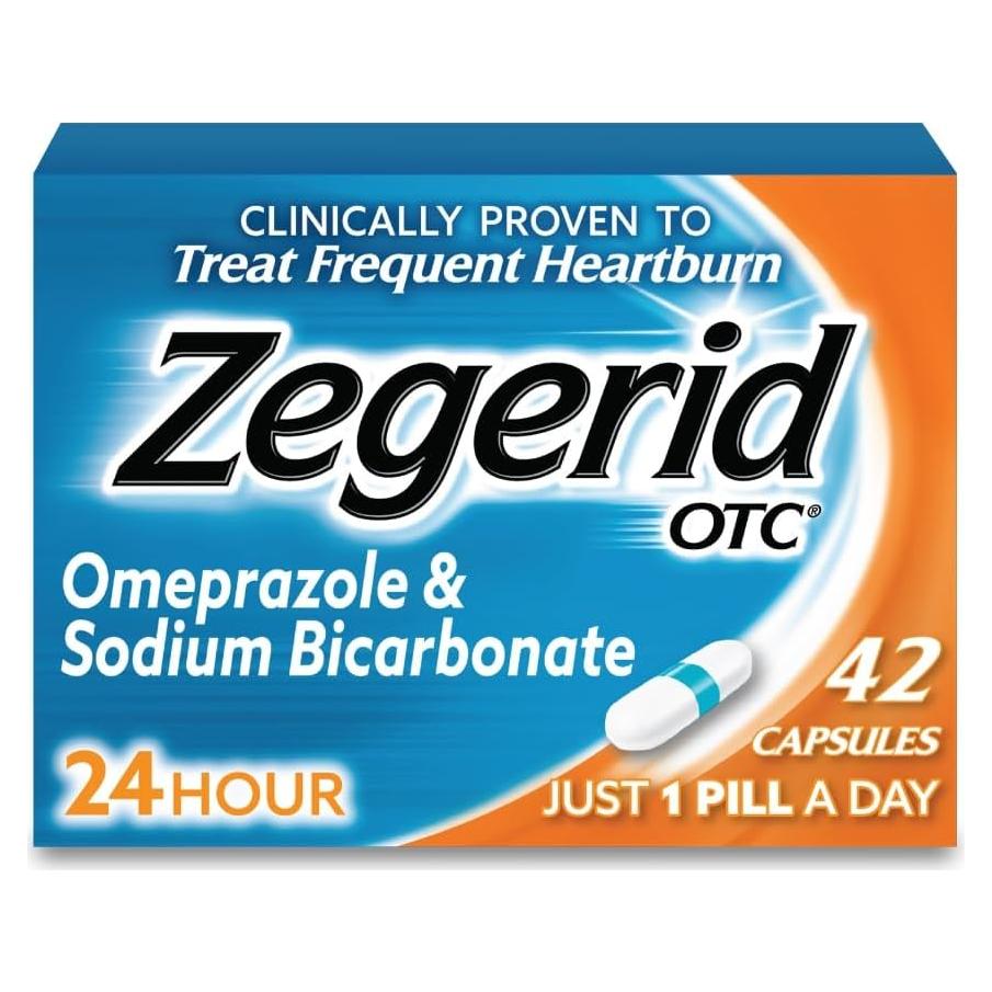 Zegerid OTC 20mg Omeprazole + Bicarbonato 42 Cápsulas