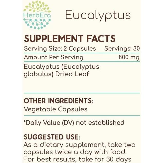 Cápsulas de Eucalipto 400 mg HerbEra - 60 Unidades