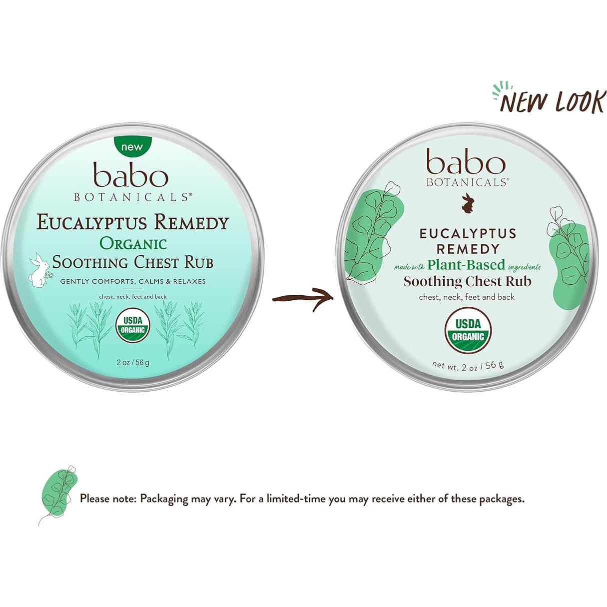 Babo Botanicals Eucalyptus Rub Orgánico 56.7g - Alivio Natural