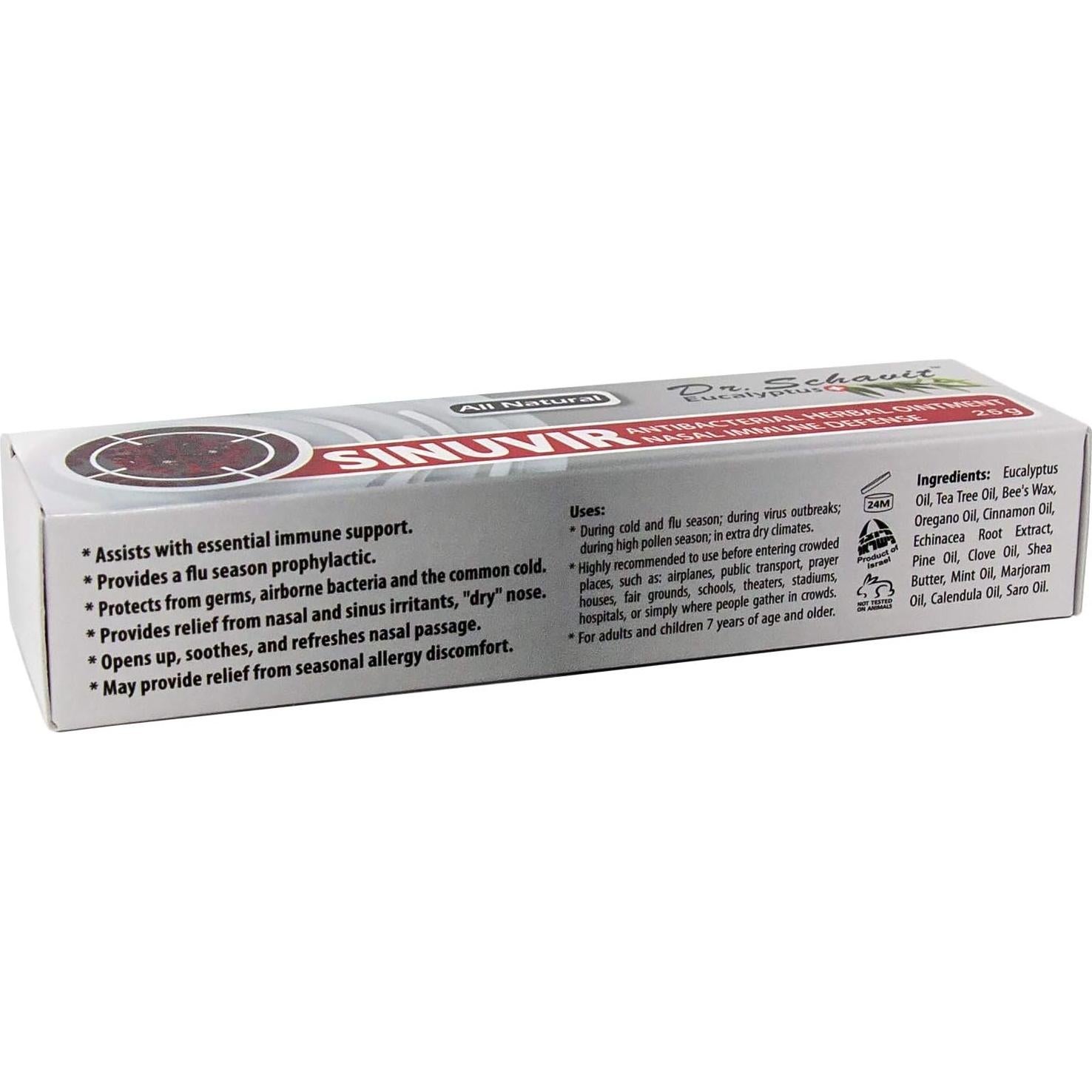 Ungüento Nasal Herbal Dr. Schavit Eucalipto+ SINUVIR 25g