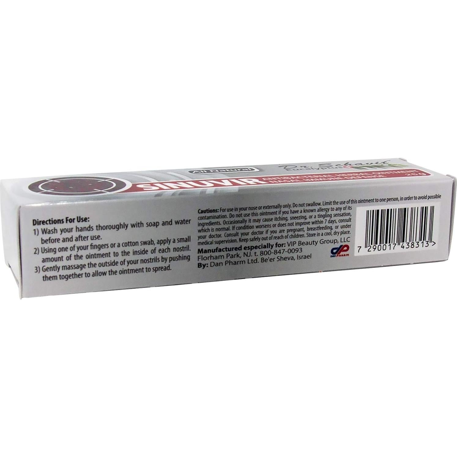 Ungüento Nasal Herbal Dr. Schavit Eucalipto+ SINUVIR 25g