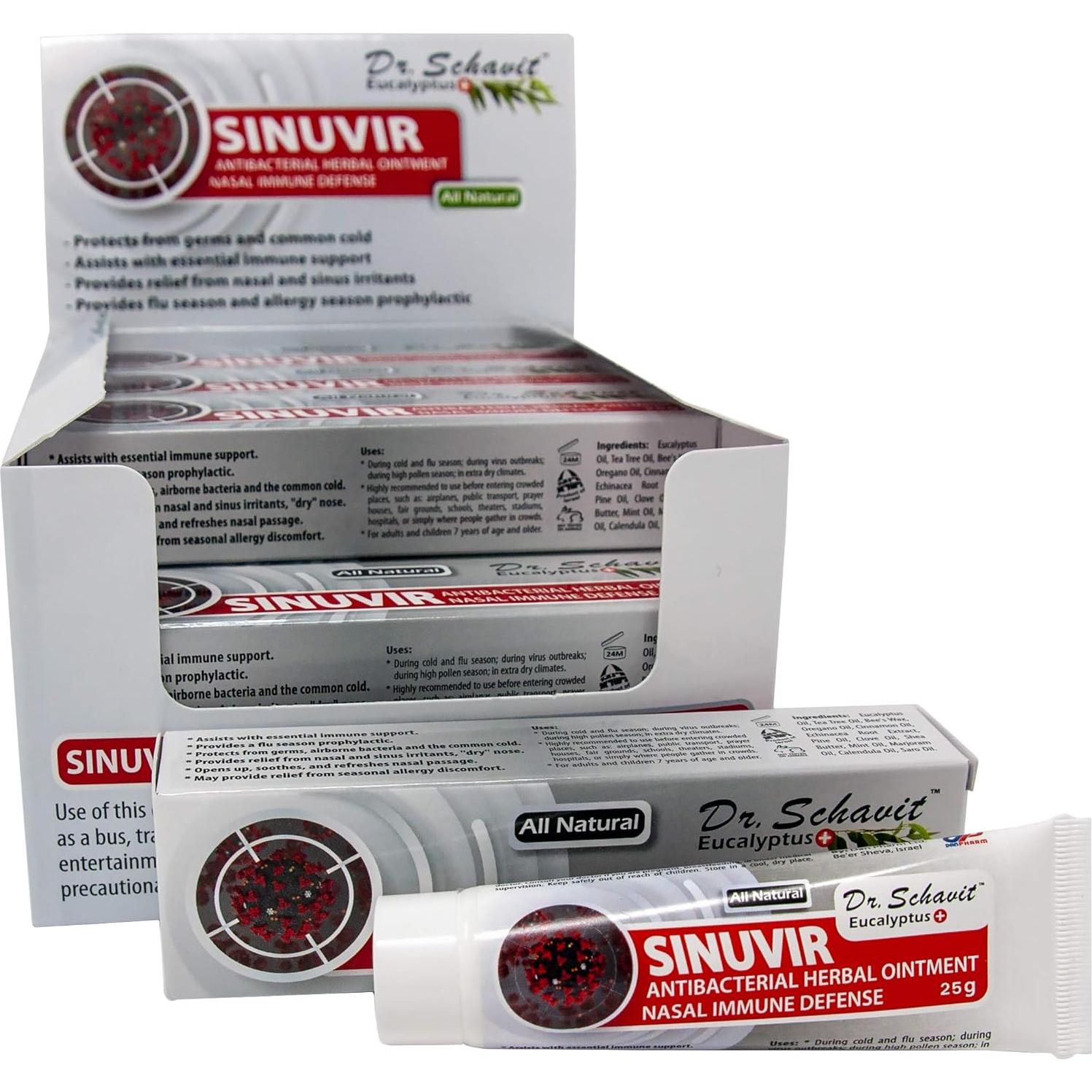 Ungüento Nasal Herbal Dr. Schavit Eucalipto+ SINUVIR 25g