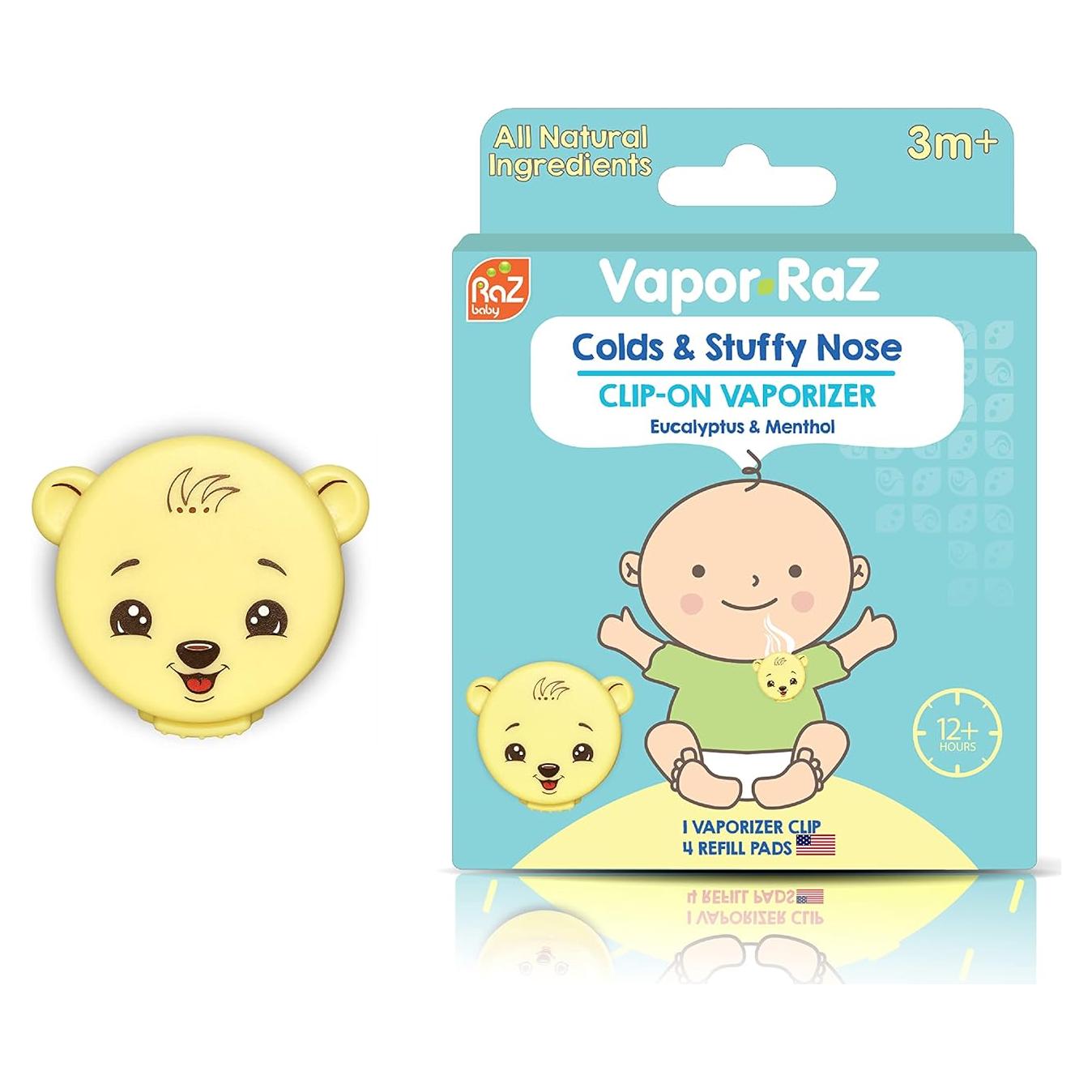 Vaporizador Clip-On RaZbaby para Bebés - Alivio Tos y Resfriado