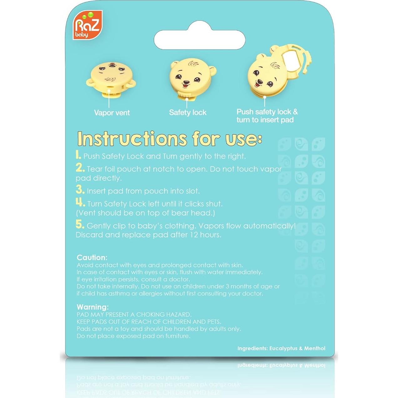 Vaporizador Clip-On RaZbaby para Bebés - Alivio Tos y Resfriado