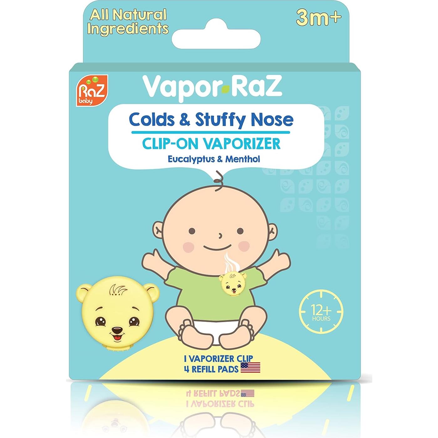 Vaporizador Clip-On RaZbaby para Bebés - Alivio Tos y Resfriado