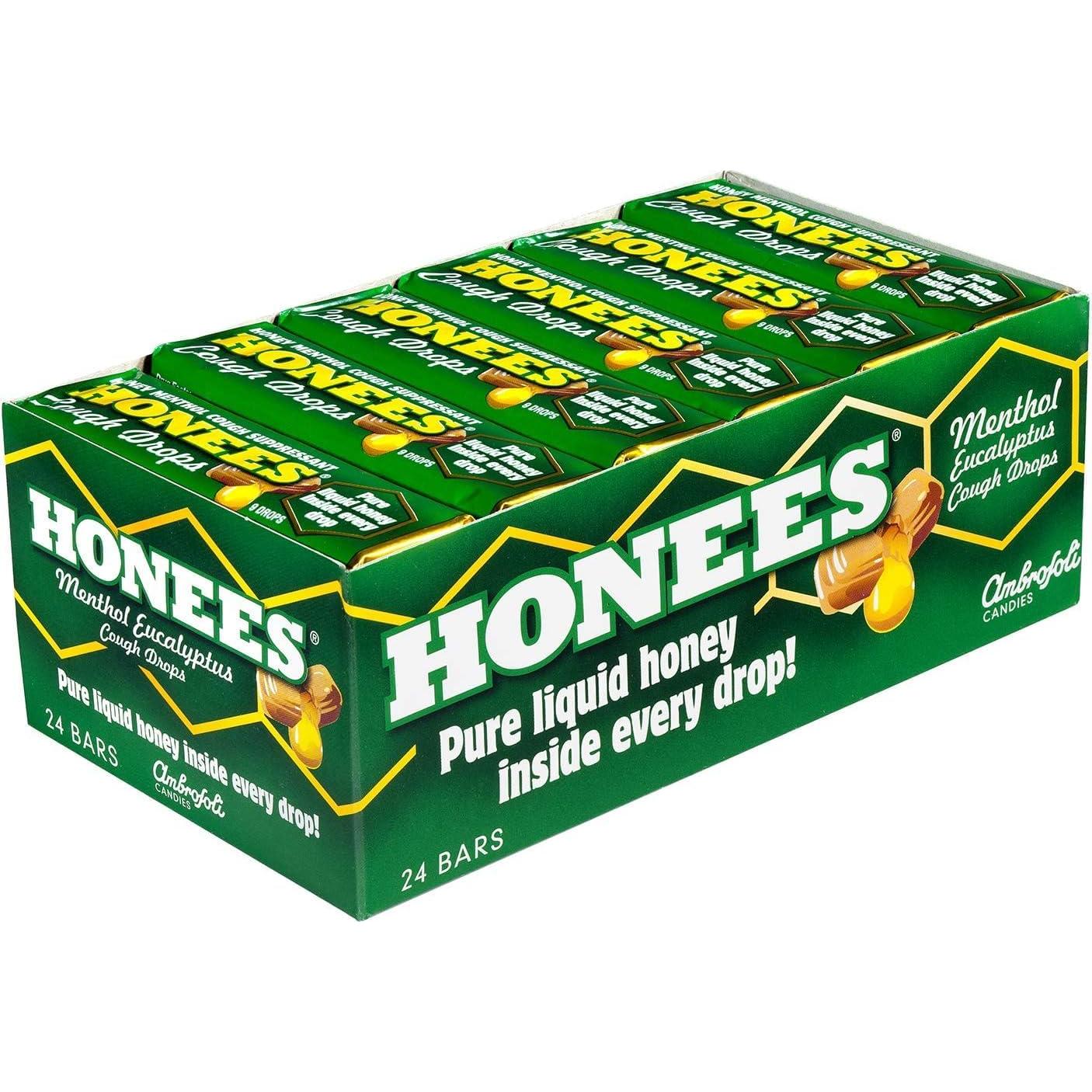 Caramelos para la Tos HONEES Miel Mentol Eucalipto 216 Unidades