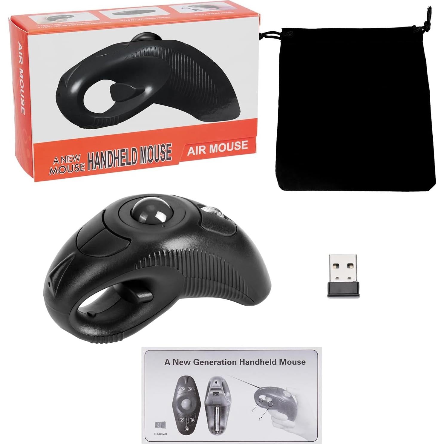 Mouse Inalámbrico USB Weslpo con Bola de Seguimiento y Puntero Láser