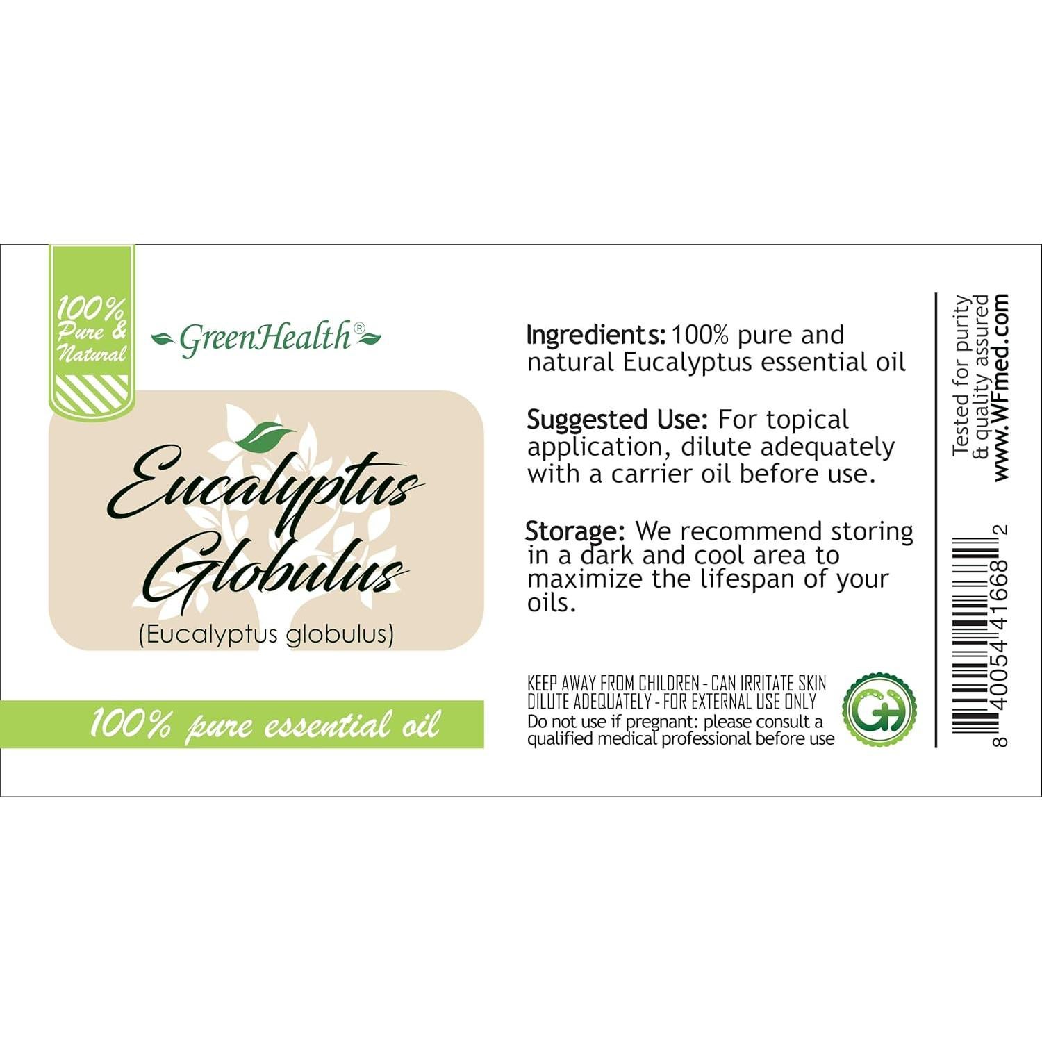 Aceite Esencial de Eucalipto Puro GreenHealth 473 ml x 2