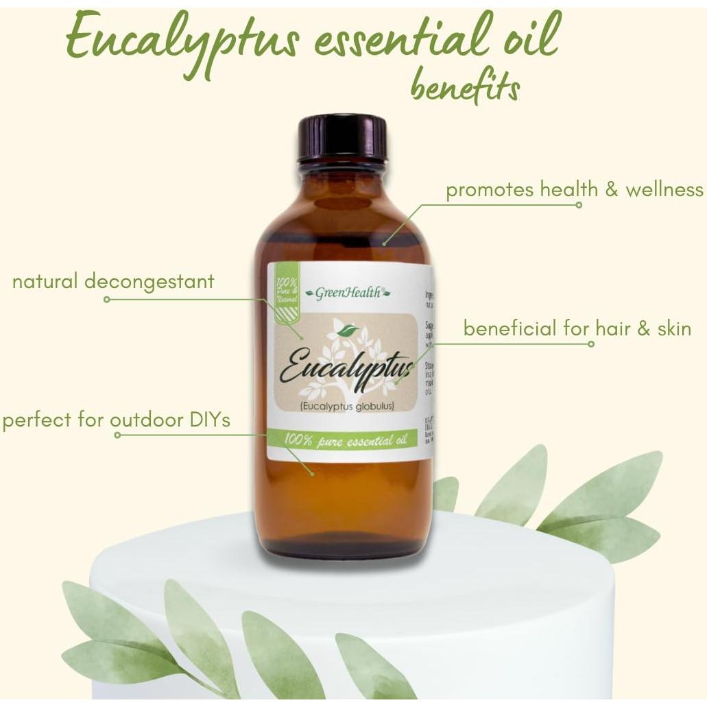 Aceite Esencial de Eucalipto Puro GreenHealth 473 ml x 2