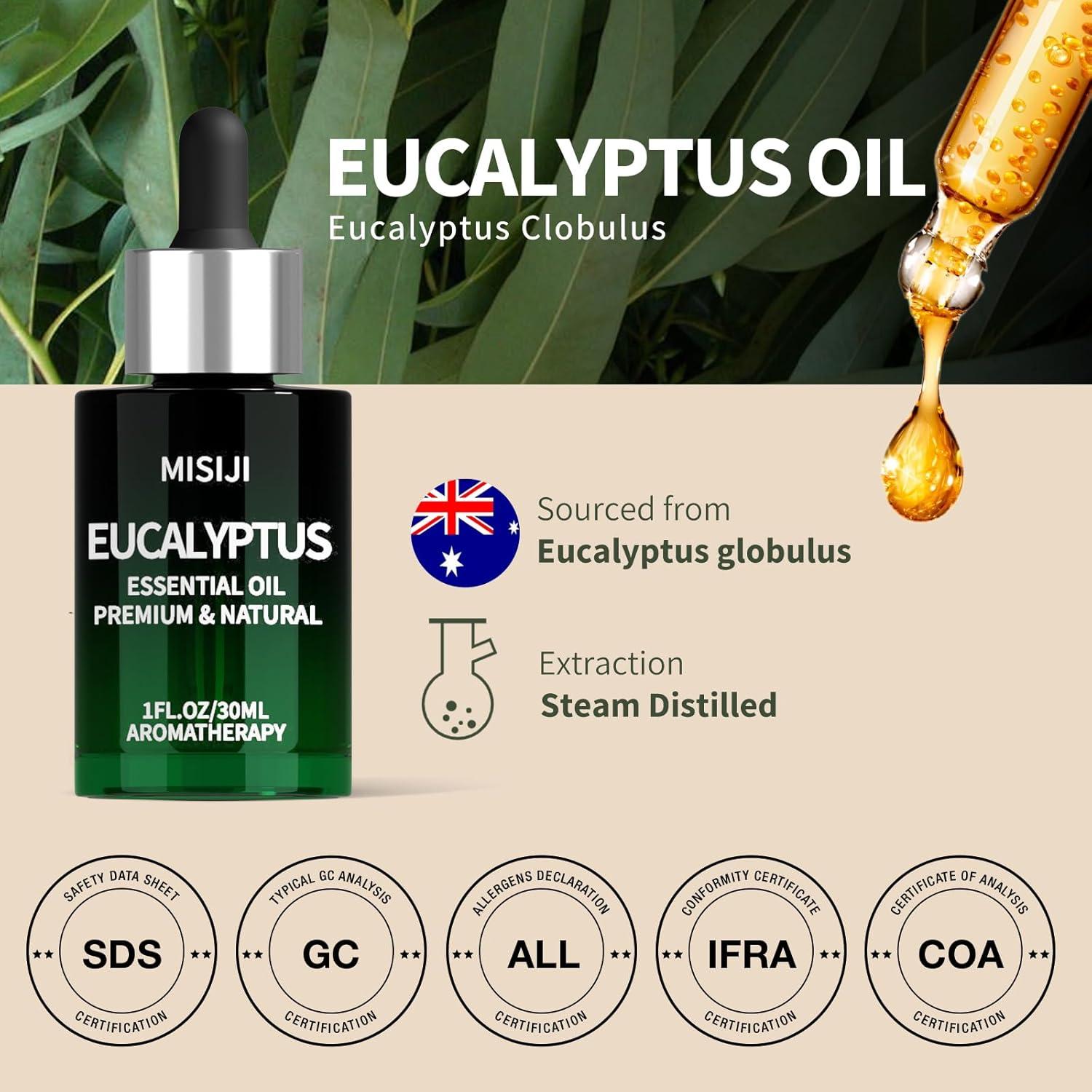 Aceite Esencial de Eucalipto MISIJI 29.57 ml para Difusor