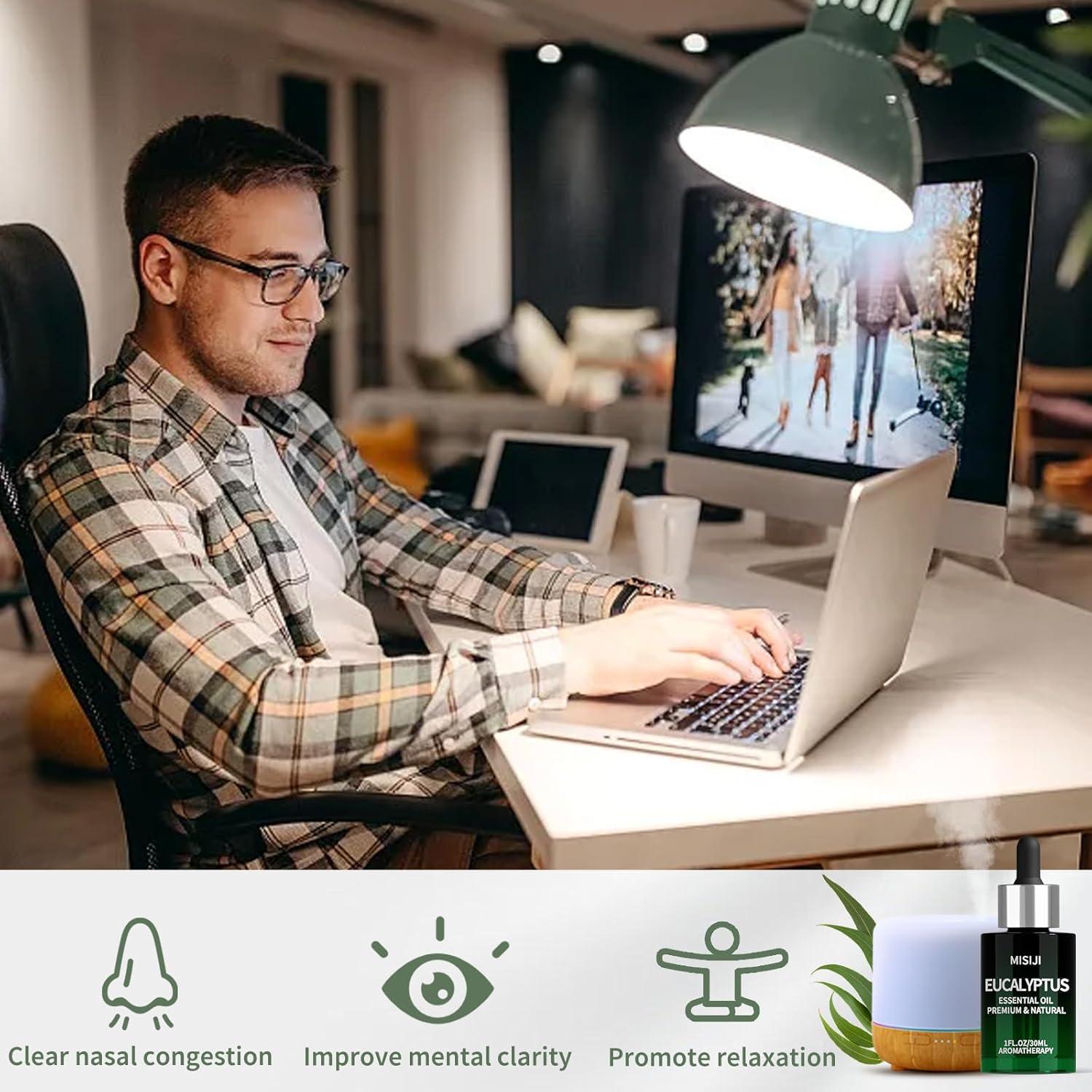 Aceite Esencial de Eucalipto MISIJI 29.57 ml para Difusor