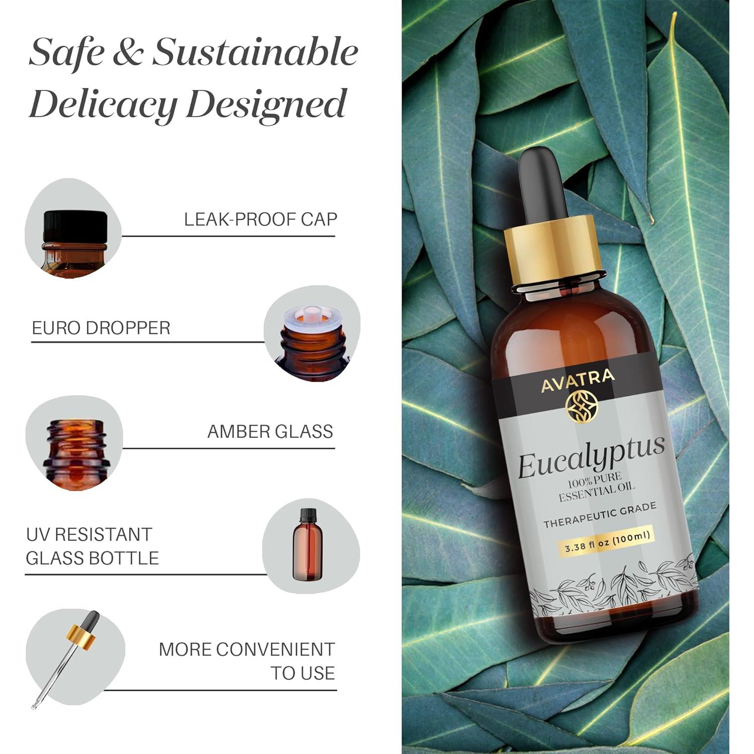 Aceite Esencial de Eucalipto Avatra 100 ML - Puro y Natural