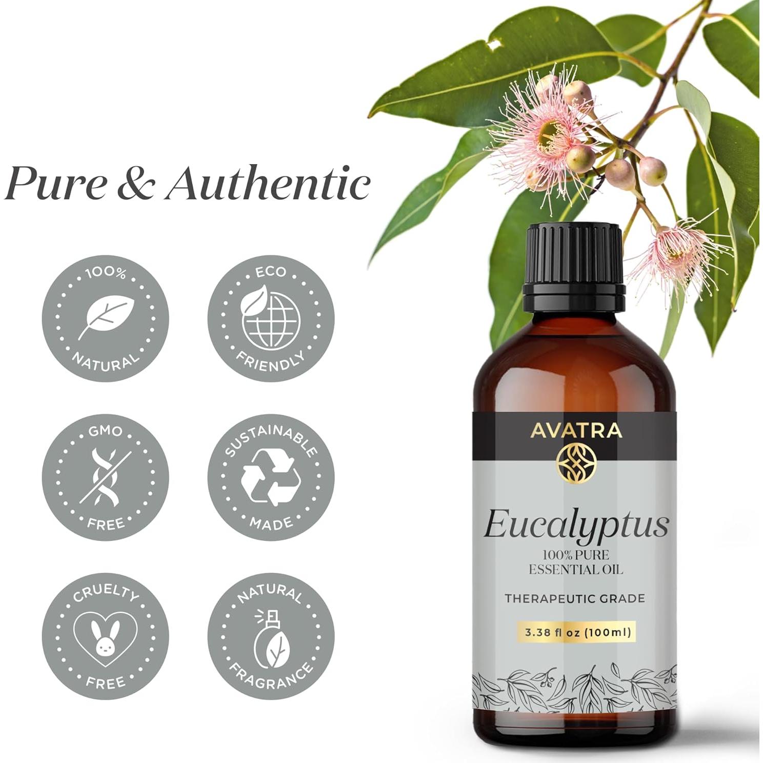 Aceite Esencial de Eucalipto Avatra 100 ML - Puro y Natural