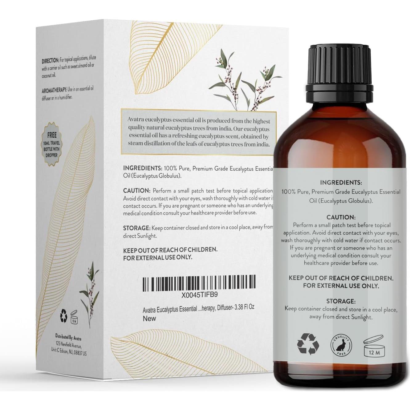 Aceite Esencial de Eucalipto Avatra 100 ML - Puro y Natural