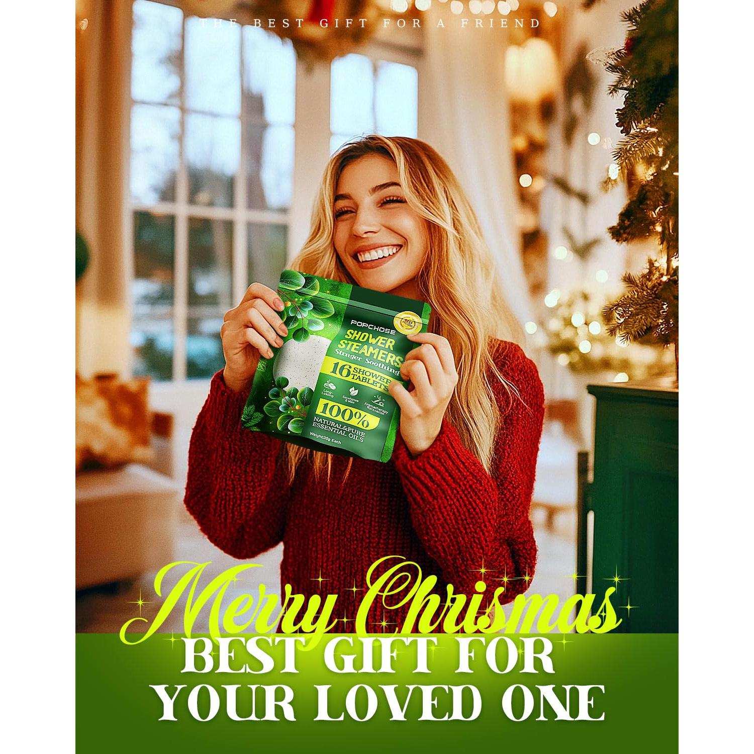 Pastillas de Ducha Aromaterapia Eucalipto POPCHOSE - 16 Unidades