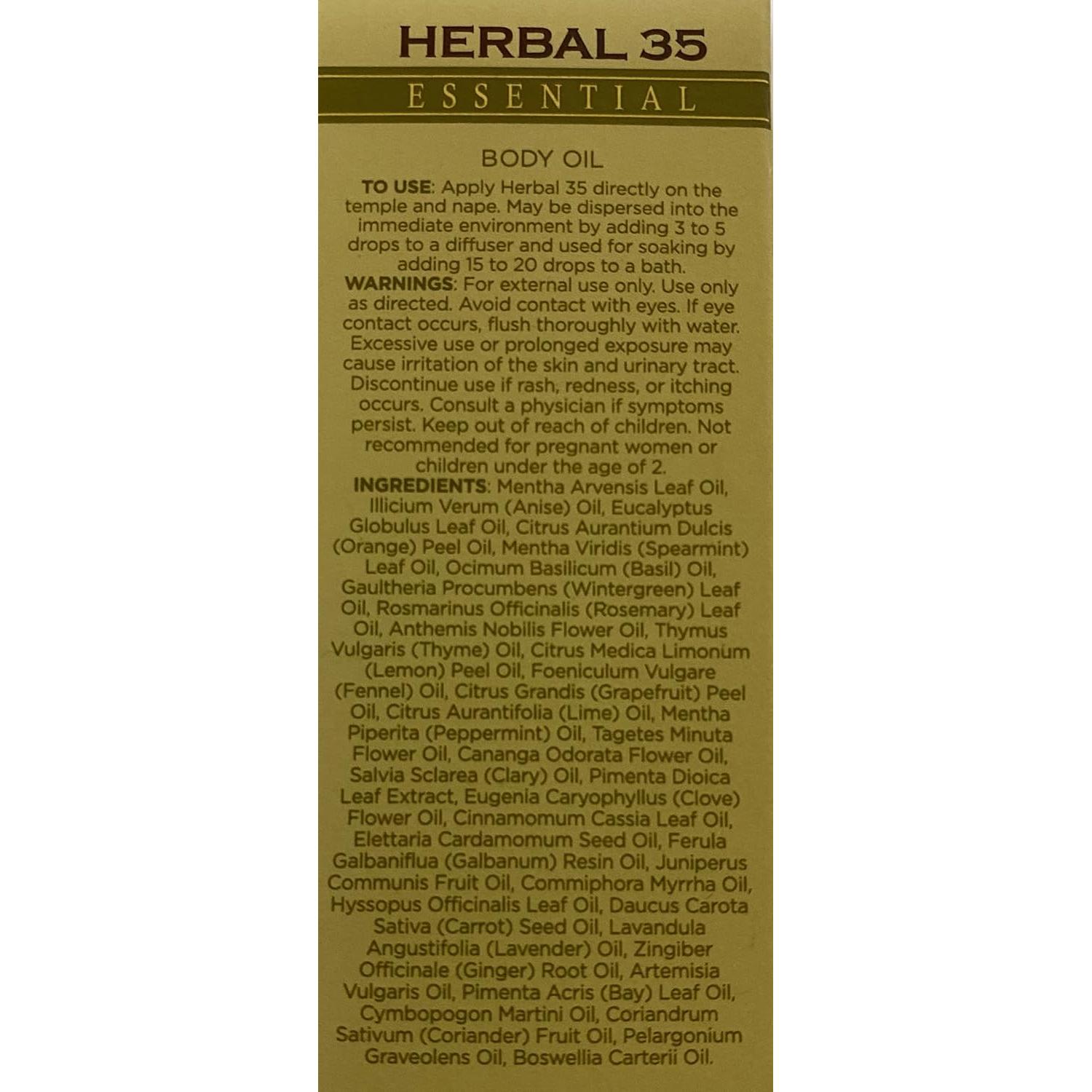 Aceite Esencial Herbal 35 L’EUDINE - Eucalipto y Menta 3x29.57ml