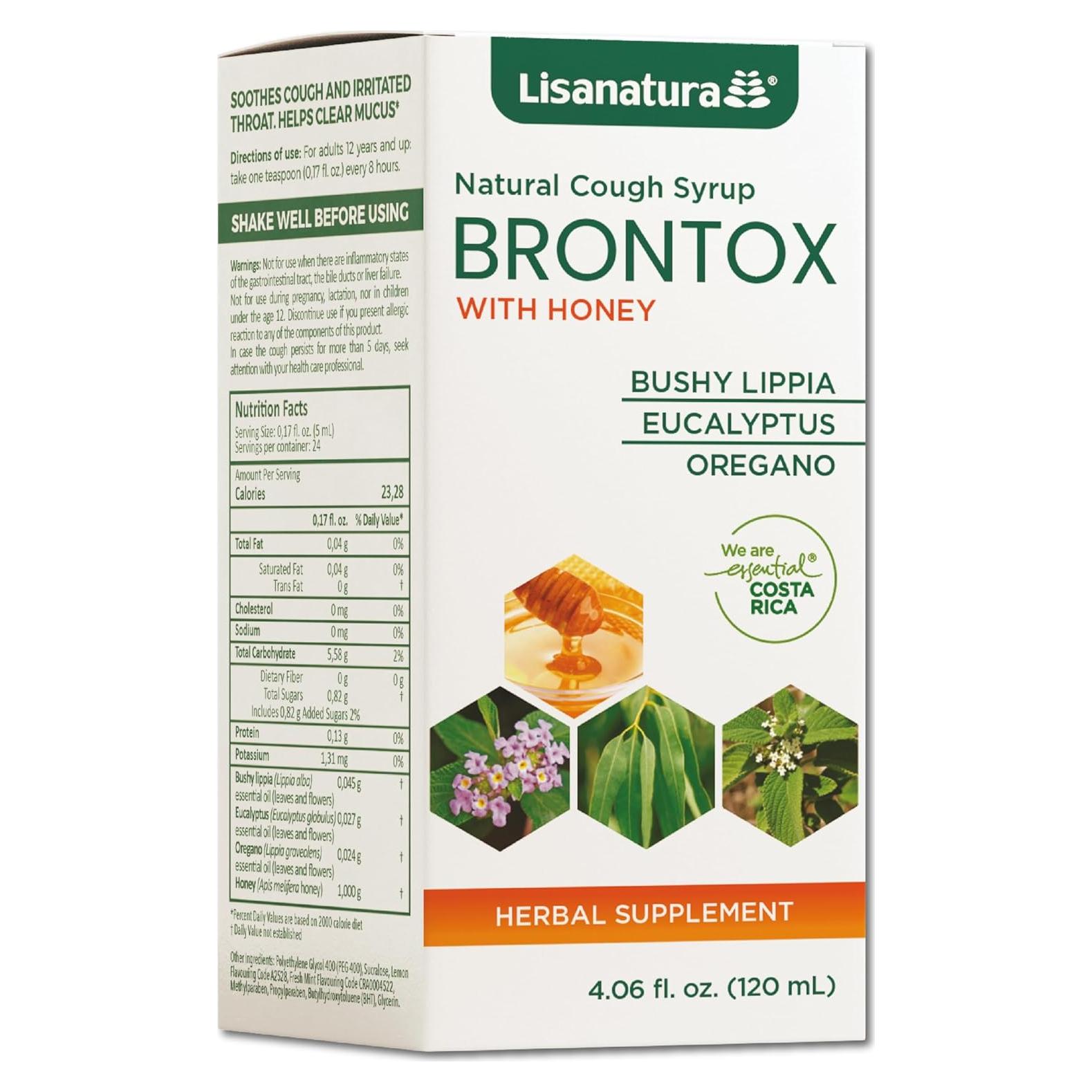 Jarabe Natural para la Tos Brontox Lisanatura 120 ml - Herbal con Miel