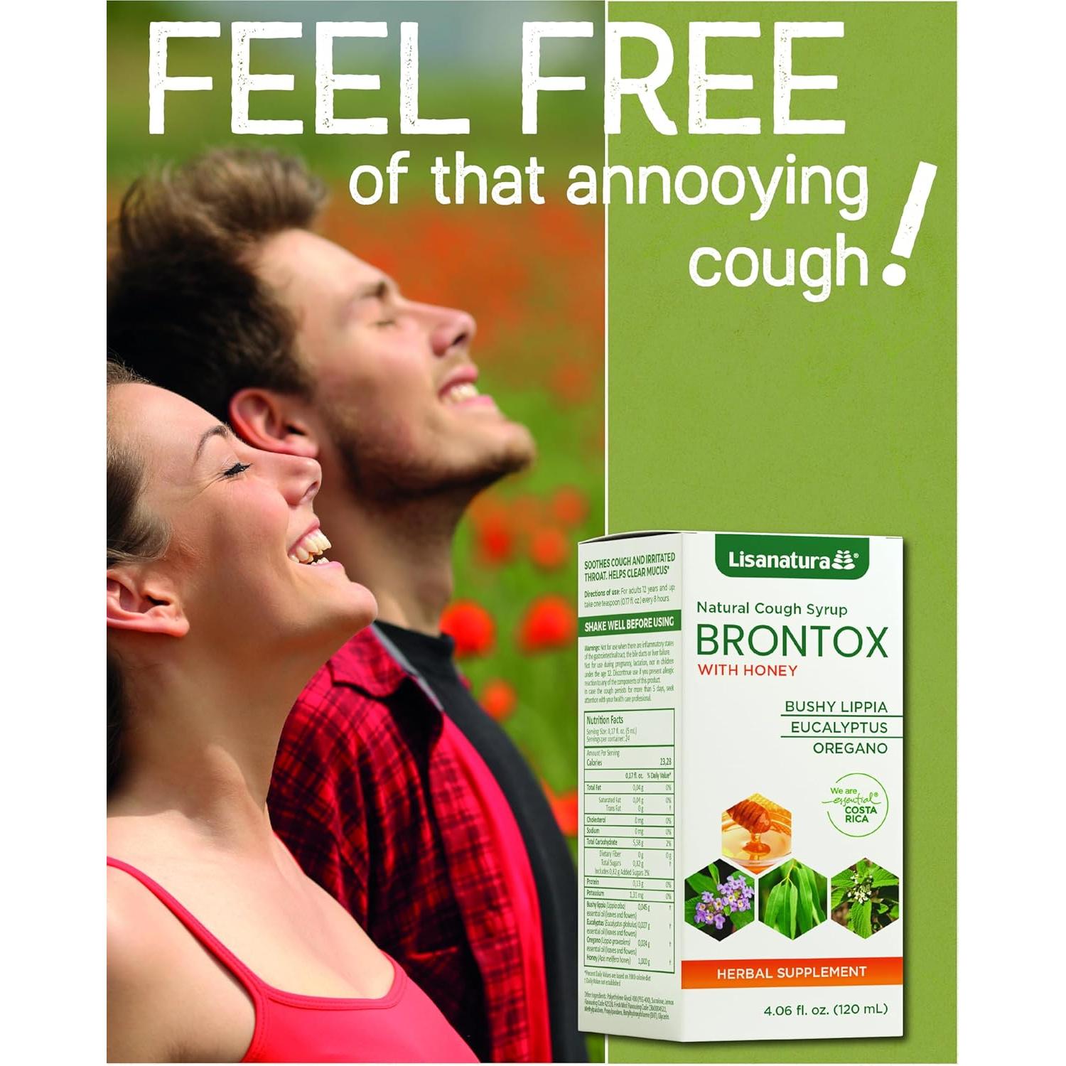 Jarabe Natural para la Tos Brontox Lisanatura 120 ml - Herbal con Miel