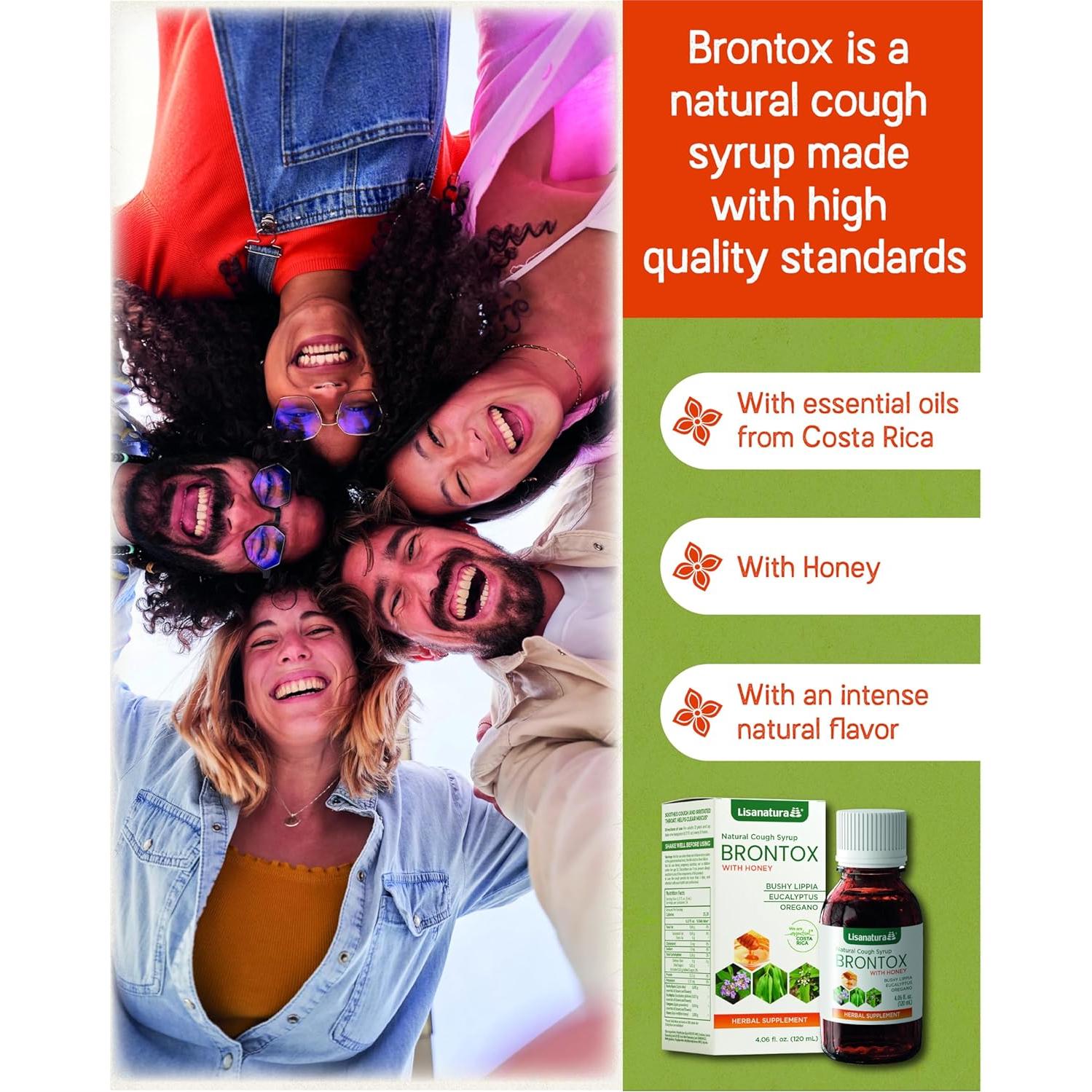 Jarabe Natural para la Tos Brontox Lisanatura 120 ml - Herbal con Miel